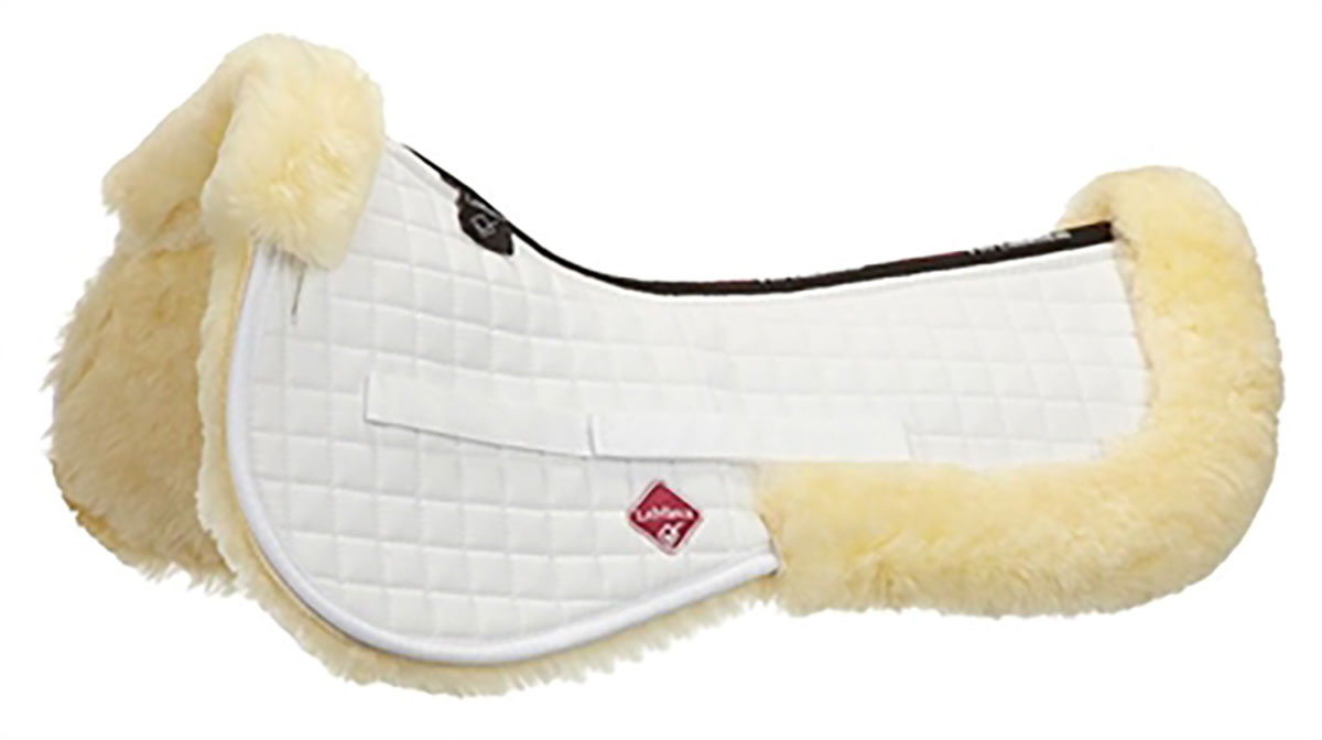 LeMieux Lammepad (Halfpad) - L(17.5"), Hvid/Natur