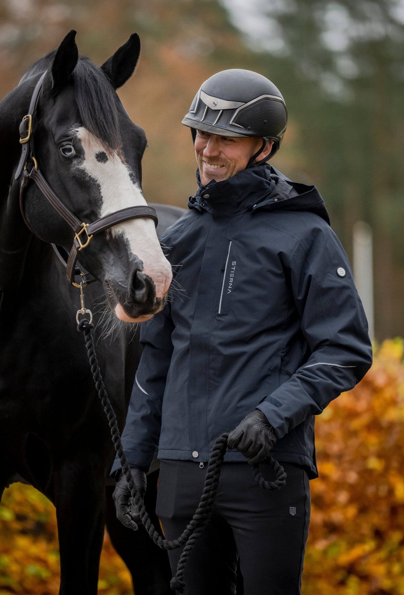 Stierna Sirius vinterridejakke til herrer i sort